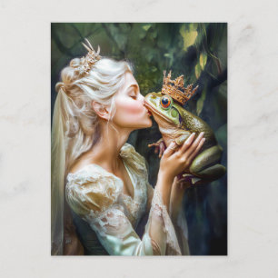 Die Prinzessin küsst den Froschprinzen Postkarte