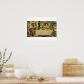 Die Prinzessin teilt ihr Abendessen mit dem Frosch Poster (Küche)