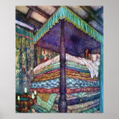 Die Prinzessin und die Erbse von Edmund Dulac Poster (Vorne)