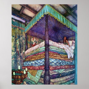 Die Prinzessin und die Erbse von Edmund Dulac Poster