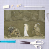 "Die Prinzessin und die Trolle" Wasserfarbe von Jo Seidenpapier (Handwerk)