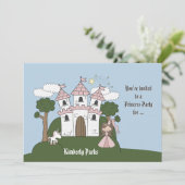 Die Prinzessin und ihr Unicorn - Einladung (Stehend Vorderseite)