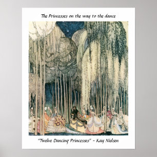 Die Prinzessinnen auf dem Weg zum Tanz Kay Nielsen Poster