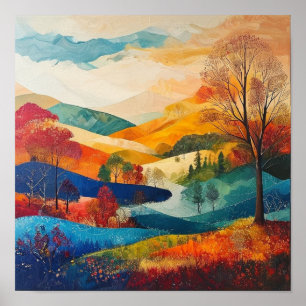 Die prismatische Symphonie der rollenden Highlands Poster