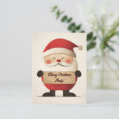 Die private Nachricht des Weihnachtsmanns Feiertagspostkarte (Stehend Vorderseite)