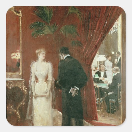 Die private Verhandlung von 1904 Quadratischer Aufkleber (Vorderseite)
