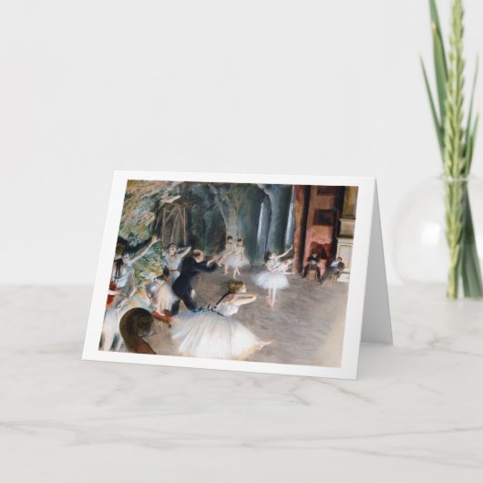 Die Probe auf der Bühne, Edgar Degas Karte (Vorderseite)