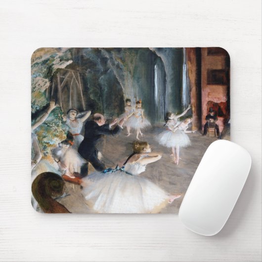 Die Probe auf der Bühne, Edgar Degas Mousepad (Mit Mouse)