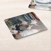 Die Probe auf der Bühne, Edgar Degas Rechteckiger Pappuntersetzer (angewinkelt)