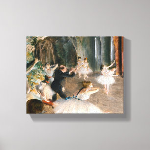 Die Probe auf der Bühne von Edgar Degas Leinwanddruck