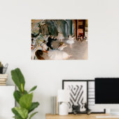Die Probe auf der Bühne von Edgar Degas Poster (Heimbüro)