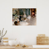Die Probe auf der Bühne von Edgar Degas Poster (Küche)