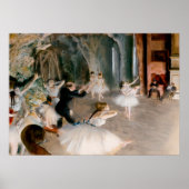 Die Probe auf der Bühne von Edgar Degas Poster (Vorne)