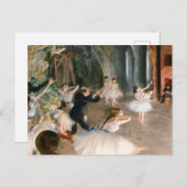 Die Probe auf der Bühne von Edgar Degas Postkarte (Vorne/Hinten)