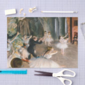 Die Probe auf der Bühne von Edgar Degas Seidenpapier (Handwerk)