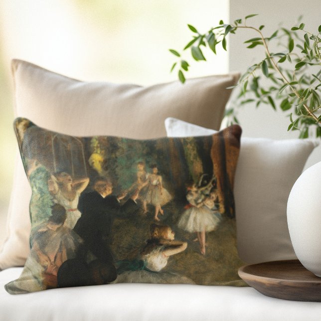 Die Probe des Balletts auf der Bühne, Degas Art Dekokissen (Von Creator hochgeladen)