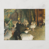 Die Probe des Balletts auf der Bühne, Degas Art Postkarte (Vorderseite)