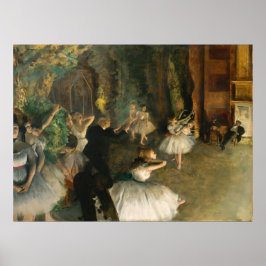 Die Probe des Balletts auf der Bühne, Degas Poster