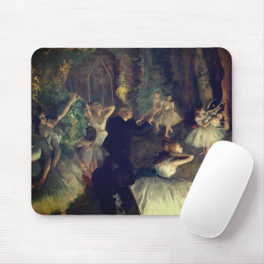 Die Probe des Balletts auf der Bühne von Degas: Mousepad (Mit Mouse)