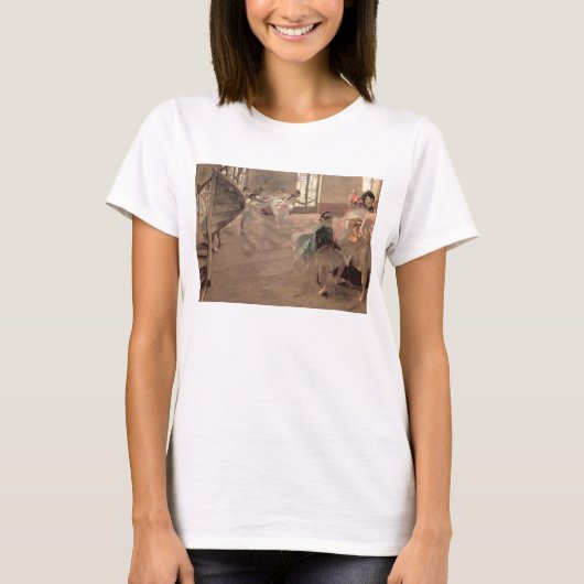 Die Probe von Edgar Degas, Vintage Ballettkunst T-Shirt (Vorderseite)