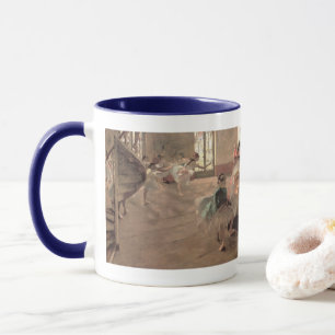 Die Probe von Edgar Degas, Vintage Ballettkunst Tasse