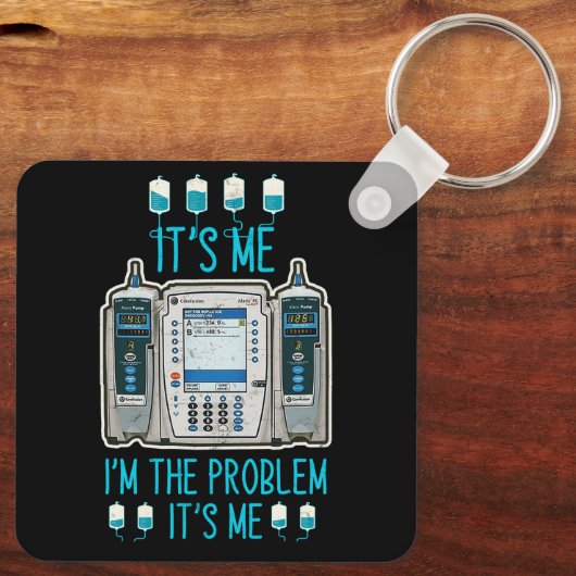 Die problematische Infusionspumpe Er i iCu Med Sur Schlüsselanhänger (Rückseite)