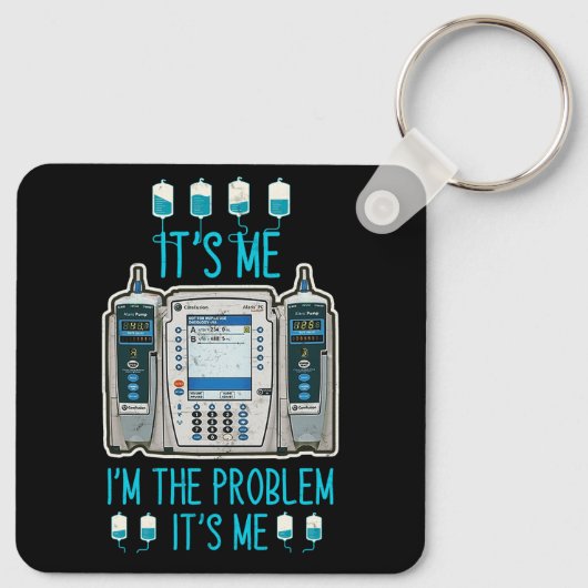 Die problematische Infusionspumpe Er i iCu Med Sur Schlüsselanhänger (Rückseite)