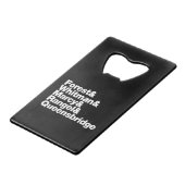 Die Projekte Geldbeutel Flaschenöffner (Vorderseite Schrägansicht)