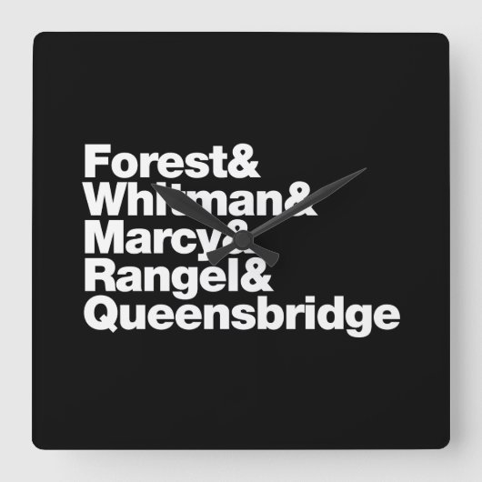 Die Projekte Quadratische Wanduhr (Vorderseite)