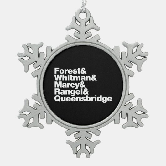 Die Projekte Schneeflocken Zinn-Ornament (Vorderseite)