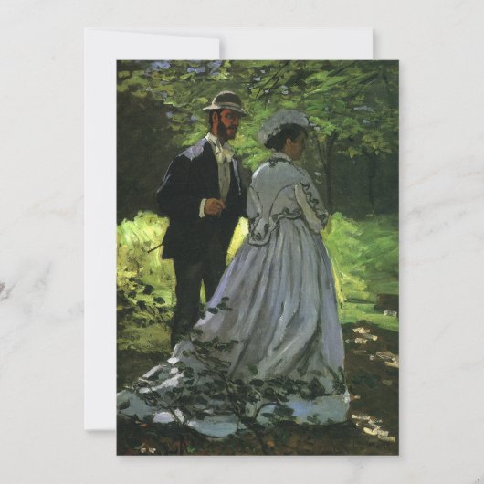 Die Promenade, auch die Trolle von Claude Monet Einladung (Vorderseite)