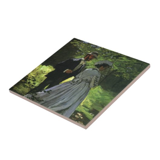 Die Promenade, auch die Trolle von Claude Monet Fliese (Seite)