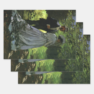 Die Promenade, auch die Trolle von Claude Monet Geschenkpapier Set