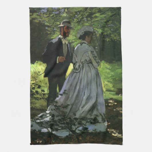 Die Promenade, auch die Trolle von Claude Monet Geschirrtuch (Vertikal)