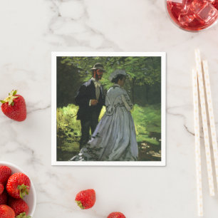 Die Promenade, auch die Trolle von Claude Monet Serviette