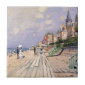 Die Promenade bei Trouville Claude Monet Fliese (Vorderseite)