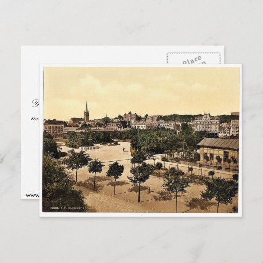 Die Promenade, Flensburg, Schleswig-Holstein, Deut Postkarte (Vorne/Hinten)