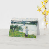 Die Promenade mit Eisenbahnbrücke durch Monet, Karte (Gelbe Blume)