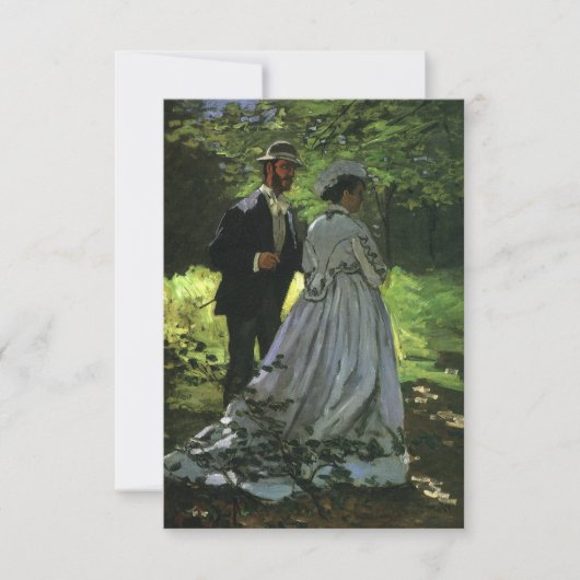 Die Promenaden (Die Stwalzen) von Monet Wedding RSVP Karte (Vorderseite)