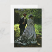Die Promenaden (Die Stwalzen) von Monet Wedding RSVP Karte (Vorne/Hinten)