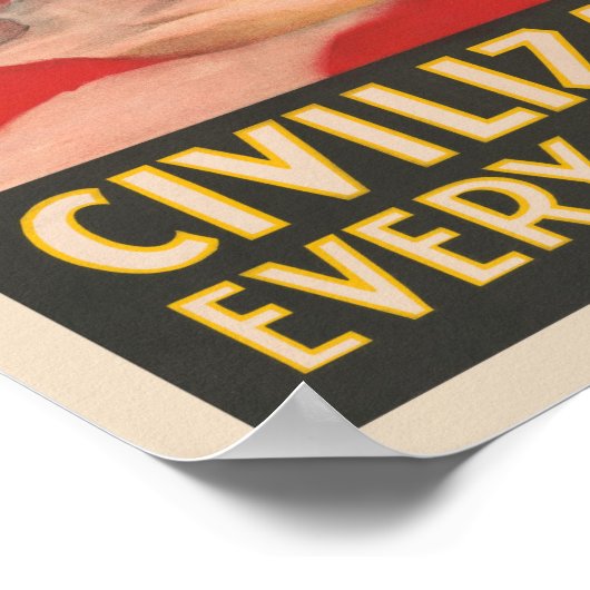 Die Propaganda des Ersten Weltkriegs geweckt Poster (Ecke)