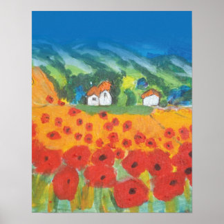 Die provenzalische Landschaft Kinderansicht Poster