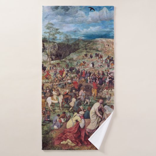 Die Prozession nach Calvary, Pieter Bruegel Badehandtuch (Badehandtuch)