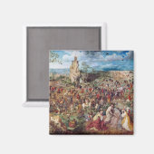 Die Prozession nach Calvary, Pieter Bruegel Magnet (Vorderseite/Rückseite)