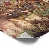 Die Prozession nach Calvary, Pieter Bruegel Poster (Ecke)