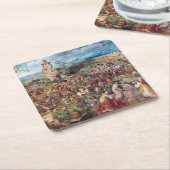 Die Prozession nach Calvary, Pieter Bruegel Rechteckiger Pappuntersetzer (angewinkelt)