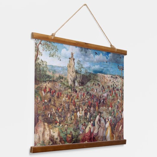 Die Prozession nach Calvary, Pieter Bruegel Wandteppich Mit Holzrahmen (Gewinkelt)
