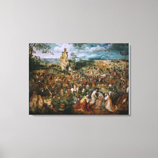 Die Prozession nach Calvary von Pieter Bruegel das Leinwanddruck (Vorderseite)