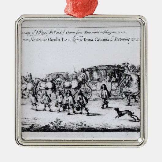 Die Prozession von Charles II Silbernes Ornament (Vorne)