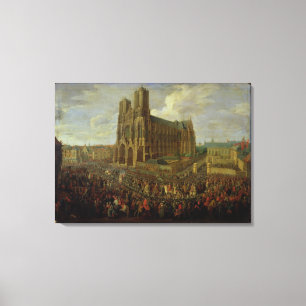 Die Prozession von König Louis XV Leinwanddruck